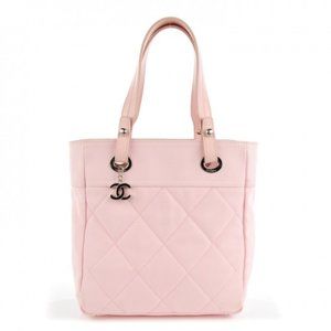 CHANEL Coated Canvas Quilted Small Paris Biarritz